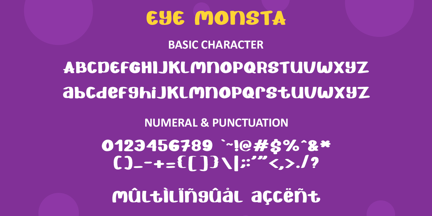 Eye Monsta Regular Font preview